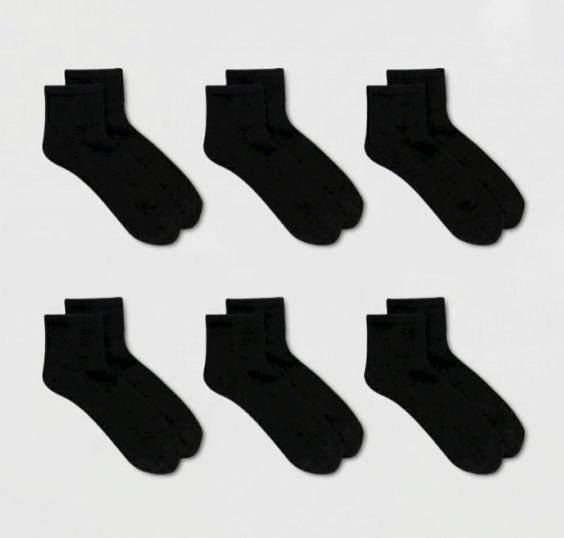 Pack de 6 chaussettes courtes (Cadeau gratuit !)